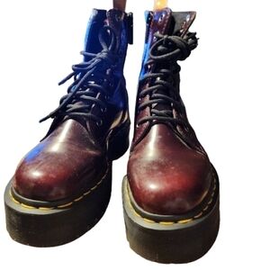 Dr. Martens Dark Red Combat Boots